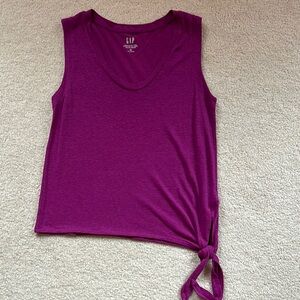 GAP Purple Sleeveless Tank Top with Tie Front